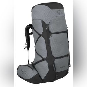 BNWT OSPREY AETHER PRO 75 Backpack for Hiking,Camping. Men’s L/XL Silver NEW!!!